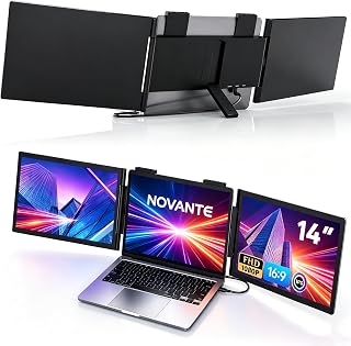 Monitor Portátil para Notebook, Monitor Duplo 14" Polegadas, USB-C FHD 1080P IPS Tela Portátil para Notebook, Extensor de Tela para Notebook Compatível com Windows, PC, MacBook