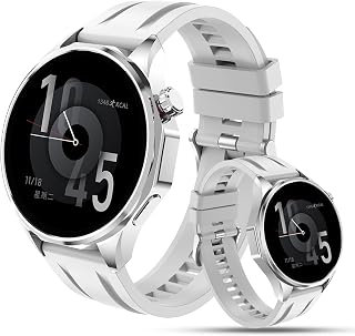 AURAFIT SmartWatch, Relogio Smartwatch Feminino e Masculino (branco)