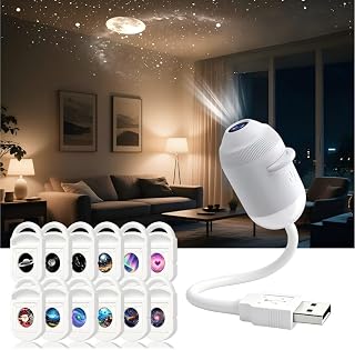 Projetor Galaxy 2 em 1, luz noturna com céu estrelado portátil USB