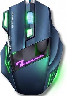 Mouse Gamer 7D com LED RGB, Ajuste de DPI e Design Ergonômico