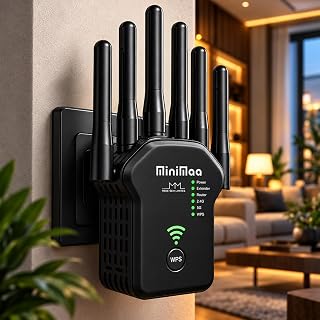 Roteador Wi-Fi e Repetidor Dual Band 1200 Mbps com 6 Antenas Preto