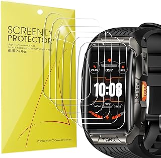 Lamshaw Compatível com protetor de tela KOSPET Tank X2 Ultra, [pacote com 6] Película transparente TPU de cobertura total compatível com KOSPET Tank X2 Ultra Smart Watch (pacote com 6)