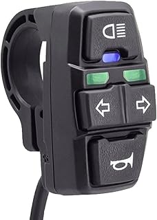 Interruptor Guidão Esquerdo durante moto 22mm Luz Setas Buzina Farol Alta Baixo ABS Resistente à Água IP54 Scooter Elétrica