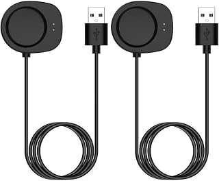 Carregador para Amazfit Helio Strap/Active 3/Active Max, cabo de carregamento de substituição para Amazfit T-Rex 3 Pro/T-Rex Ultra 2/Balance 2/1 Smart Watch (2 peças, 1 m)