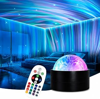 Projetor de luz Northern Aurora Boreal para quarto, 16 efeitos de luz dinâmicos