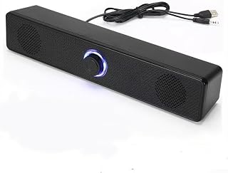 Alto-falante Soundbar Home Theater com fio sem fio modo duplo preto PC
