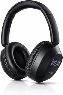 Fone de Ouvido Headphone sem fio Bluetooth 2.4Ghz 25 horas de bateria microfone HD embutido Dylan Celebrate Preto