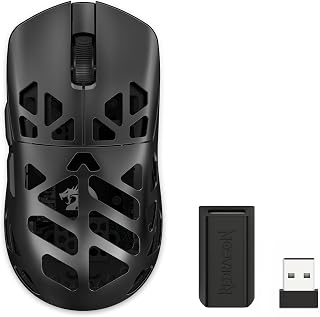 Redragon Mouse Gamer Prism Ultra Preto Corpo em Magnésio Sensor PAW3395 26000 DPI 8000 Hz 55g Tri Mode USB-C 2.4GHz Bluetooth - M997-ULT