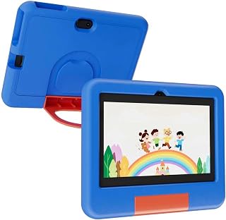 Tablet Android de 7 polegadas com capa, 4 GB de RAM, 32 GB de ROM, expansão de 1 TB, processador quad-core, tablet PC, tela 1024 x 600 IPS, câmeras duplas, bateria de 3000 mAh, Bluetooth, WiFi, GMS