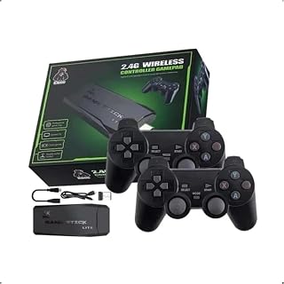 Video game Stick 4K 64gb 20Mil Jogos 2 Controles Sem Fio Console Portatil Jogos Retro Antigo
