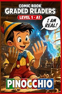 Pinocchio: A Comic Book Graded Reader to Learn English, Level 1 A1 Beginner Reader.: A Graded Reader for Adult Learners (Level A1) - Easy English Reading & Vocabulary.: 9