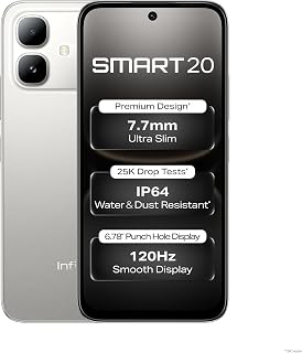 Smartphone Infinix Smart 20 128GB, 4+4GB RAM, Tela 6,78" 120Hz, 5200mAh