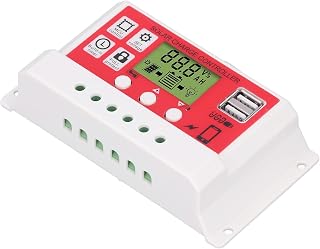 Matybobe Controlador de Carga Solar PWM 12V/24V Display LCD Automático Matybobe Controlador de Carga Solar PWM 12V/24V Display LCD Automático