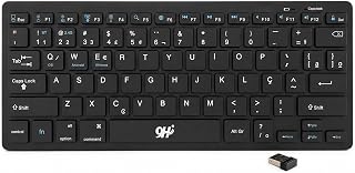 Teclado Sem Fio H-704 2.4 GHz com Receptor USB, Compacto, Leve e Silencioso, Compatível com PC, Mac, Chrome OS, Android e iOS