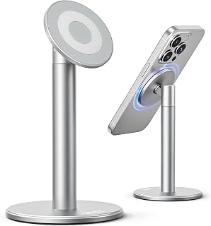 Nulaxy Suporte magnético completo de alumínio para celular com rotação 360
