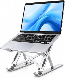 Suporte para Notebook e Tablet em Alumínio Dobrável e Ergonômico