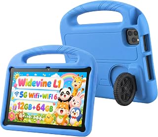 Tablet infantil de 10 polegadas, Android 15 com capa de EVA