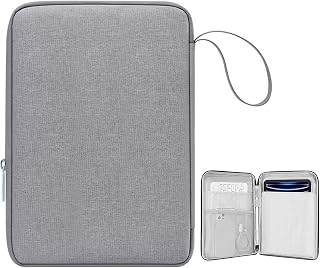 Bolsa Para Tablet, Compatível Com Tablets De 10.9 E 11 Polegadas, Capa para iPad 10/iPad Pro 11/iPad Air, Estojo de Transporte com Zíper (Cinza, Tecido)