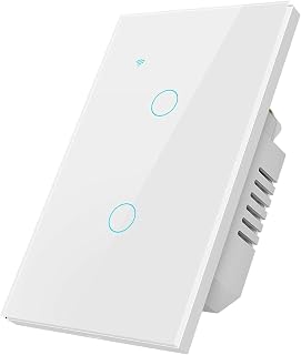 Interruptor Inteligente Wi-Fi Touch Bivolt, 2.4 GHz Smart Touch 2 Botãos