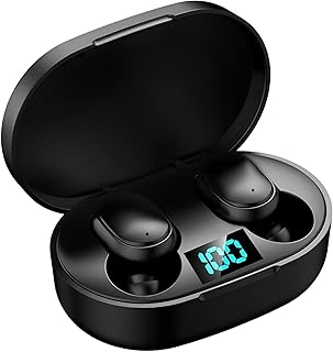 Fone de Ouvido Bluetooth 5.1 TWS Premium Wireless com Luz LED, Som Hi-Fi Estéreo, Cancelamento de Ruído, Toque Inteligente, Bateria Longa, Microfone, Compatível com Android e iOS