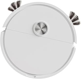 Aspirador de pó robô inteligente, operado por bateria, White