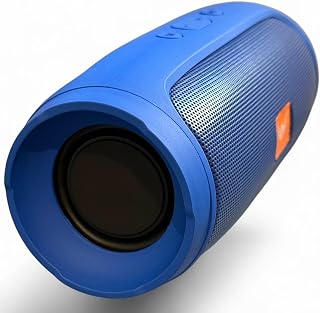 Caixinha de Som Bluetooth Portátil 20W com Rádio FM, Entrada USB, Bivolt 110/220V, Som Potente, Design Compacto (Azul)