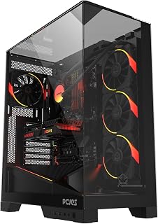 GABINETE GAMER PCYES FORCEFIELD DOME BLACK VULCAN - GFFDBV