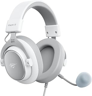 Headset Gamer Havit H2015SE, 3.5mm, Drivers de 53mm, Microfone Destacável (BRANCO)