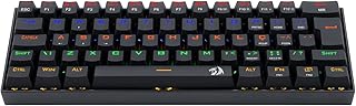 Redragon TECLADO GAMER MECANICO LAKSHMI RAINBOW PRETO SWITCH VERMELHO ABNT2