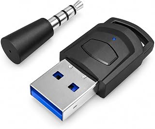Adaptador Bluetooth USB de Áudio para PS4, PS5 e PC com Microfone