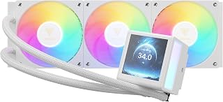 Water Cooler Gamdias Chione P5-360 Branco RGB com Tela IPS LCD 3.4” 360mm