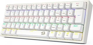 Redragon TECLADO MECANICO GAMER FIZZ RAINBOW BRANCO SWITCH AZUL