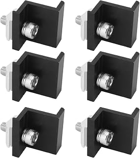 DAN&DRE Braçadeiras de Extremidade de Painel Solar de Liga de Alumínio de 12 Unidades, Braçadeiras de Suporte Z para Montagem Fotovoltaica, Com Superfície Anodizada para Resistência à (40mm)