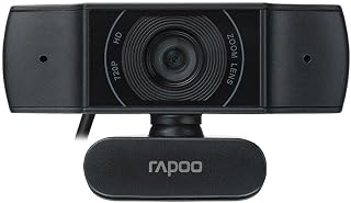 Webcam Rapoo C200 HD 720P, com Autofoco, Microfone com Cancelamento de Ruído, Preto - C200