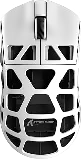 ATTACK SHARK R3 Mouse Gamer Wireless 8K em Liga de Magnésio, 46g Superleve, Sensor PixArt PAW3395, Conexões Bluetooth/2.4G/Com fio, DPI Ajustável 26000
