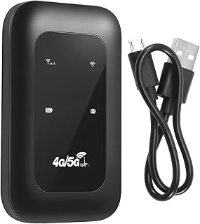 Roteador Portátil 4G LTE Wi-Fi com Chip Desbloqueado | Bateria 2100mAh | Conecta até 10 Dispositivos | Internet Móvel de Bolso para Viagem, Trabalho, Estudo e Home Office