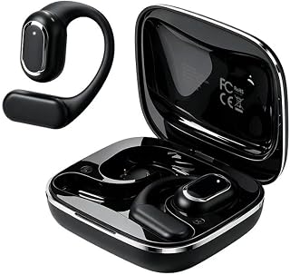 Fone de Ouvido Sem Fio Bluetooth 6.0 TWS com Gancho, IPX5, Preto Fone de Ouvido Sem Fio Bluetooth 6.0 TWS com Gancho, IPX5, Preto