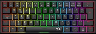 Redragon Teclado Mecânico Gamer Anivia Pro 60% RGB Bluetooth USB-C 2.4GHz Switch Marrom Low Profile ABNT2 Preto - K614RGB-PRO PT-Brown