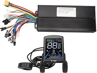 RiToEasysports Kit de Conversão de Bicicleta Elétrica, Controlador de Motor de Onda Senoidal de 3 Modos 40A Com Painel de Tela Colorida S100 Alça do Acelerador 20X 8 ímãs Sensor de