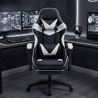 Cadeira Escritório Gamer Ergonômica Confortável, Branco Cadeira Escritório Gamer Ergonômica Confortável, Branco