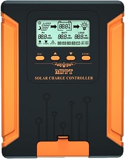 SolaMr Controlador de Carga Solar Mppt 120A 180V 12V/24V/36V/48V, com Tela Lcd, para Baterias de Gel Seladas, Inundadas E de Lítio Lifepo4 (Cm120A)