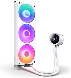 Water Cooler NZXT Kraken Plus 360 RGB Branco Fan F360 Core Tripla Corpo Único 3x360mm Tela LCD 1.54” Bomba 2800RPM AMD AM4 / AM5 Intel LGA 1851/1700