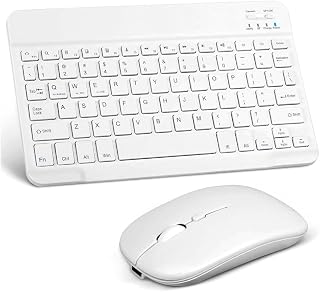 Kit Teclado e Mouse Sem Fio Bluetooth P Mac Android Tablet