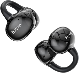 Fone de Ouvido Bluetooth Clip-on, Basike Ba-T20, Condução Óssea (Preto)
