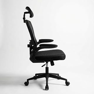 Cadeira de Escritório Ergonômica Presidente, Tela Mesh Premium, Apoio de Cabeça, Suporte Lombar Ajustável, Braço Retrátil 90°, Giratória 120kg (Preta). Cadeira de Escritório Ergonômica Presidente, Tela Mesh Premium, Apoio de Cabeça, Suporte Lombar Ajustável, Braço Retrátil 90°, Giratória 120kg (Preta).