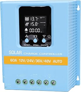 Asixxsix Controlador de Carga Solar 60A MPPT