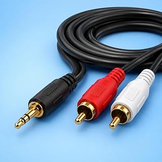 Cabo P2 x 2RCA Macho 1,5m Áudio Estéreo