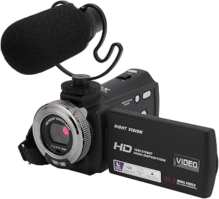 Câmera Digital de 30 MP, Gravação de Vídeo HD, Controle Remoto, Tela LCD Colorida, Visão Noturna, Tela LCD TFT de 3,0 Polegadas, Filmadora Com Zoom Digital 16X Com Microfone