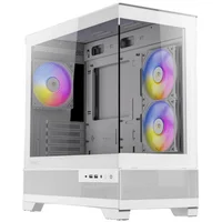Gabinete Gamer Antec Cx500m RGB White Lateral De Vidro Temp 4mm Micro-atx/itx Com 3 Fans RGB 12