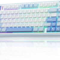 Teclado Mecanico Sem Fio Bt RGB Hot Swap Aula F75